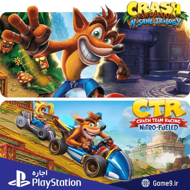  اجاره اکانت بازی Crash Bandicoot N.Sane Trilogy+CTR Nitro Fueled 